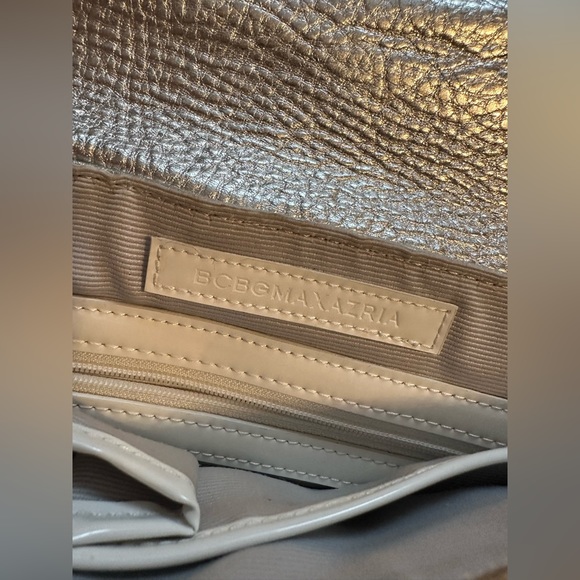 BCBG silver clutch handbag purse - Picture 4 of 6